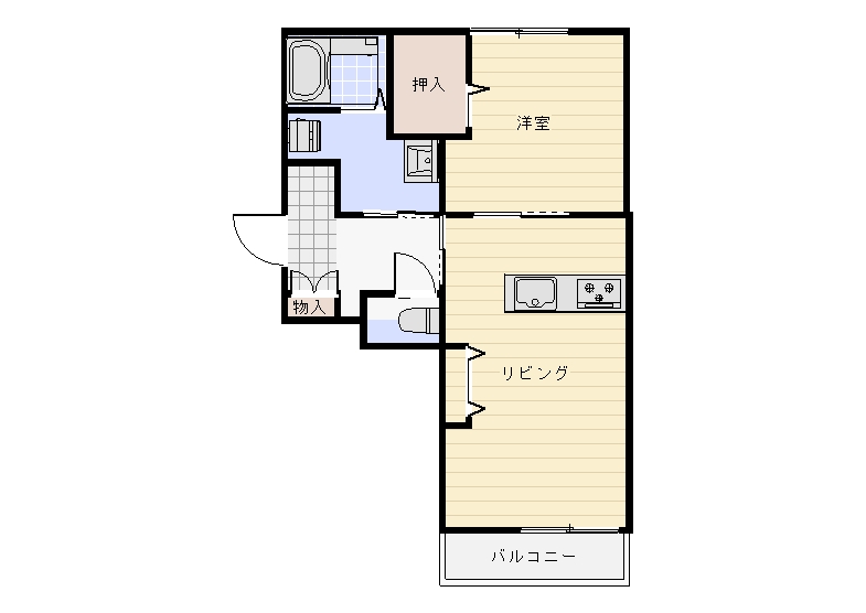 天童市本町２丁目4-22「シャーメゾン本町」１LDK　62,000円画像